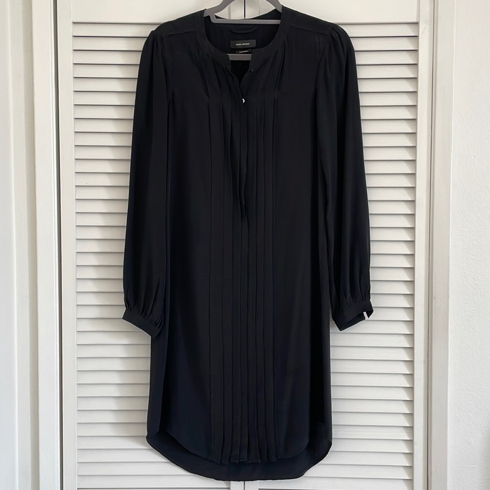Silk Black ISABEL MARANT Shirt Dress Size 36
